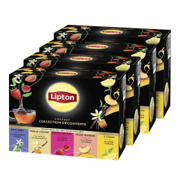 Coffret de Thés Noirs 5 variétés Lipton - 4 coffrets - 200 sachets