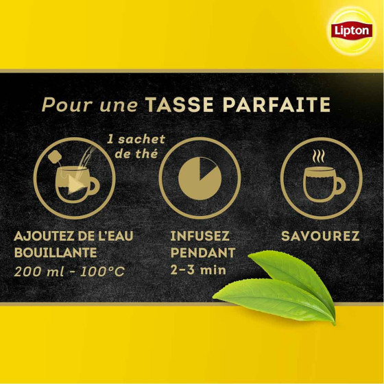 Coffret de Thés Noirs 5 variétés Lipton - 4 coffrets - 200 sachets