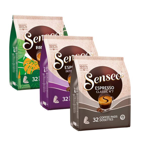 Dosette Senseo Pack 100% Arabica - 3 paquets - 96 dosettes