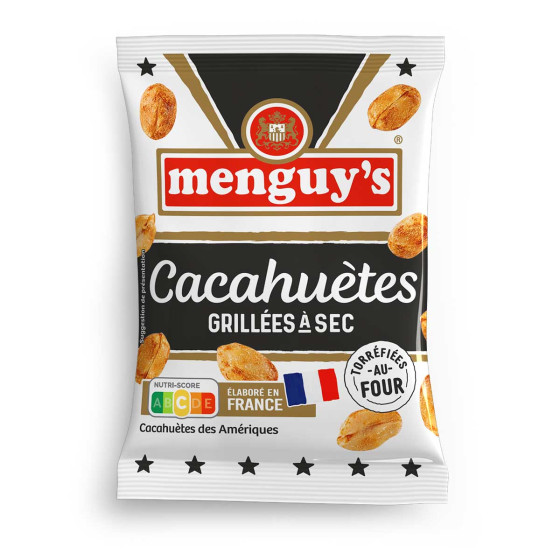 Cacahuètes Grillées et salées à sec Menguy's - 50 paquets de 40 gr
