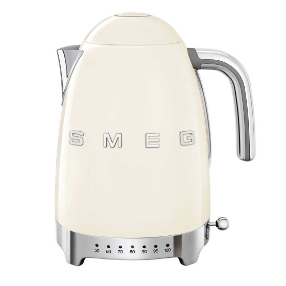 Bouilloire SMEG Température Réglable 1.7L Blanche - KLF04CREU