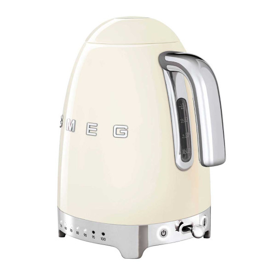 Bouilloire SMEG Température Réglable 1.7L Crème - KLF04CREU