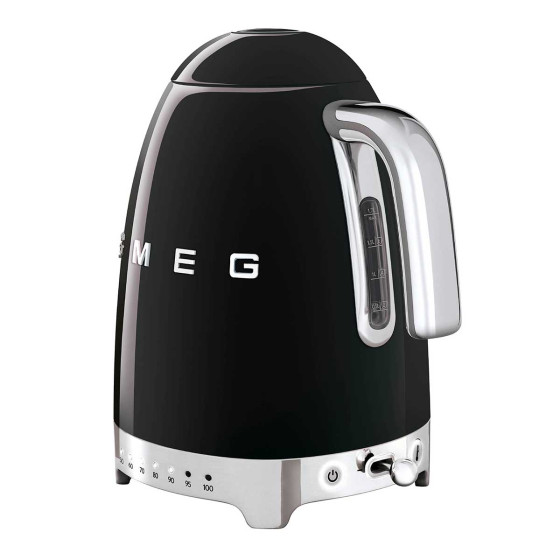 Bouilloire SMEG Température Réglable 1.7L Noir - KLF04BLEU