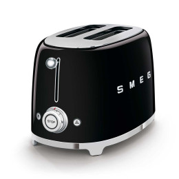 Grille-pain SMEG 2 Tranches Noir - TSF01BLEU