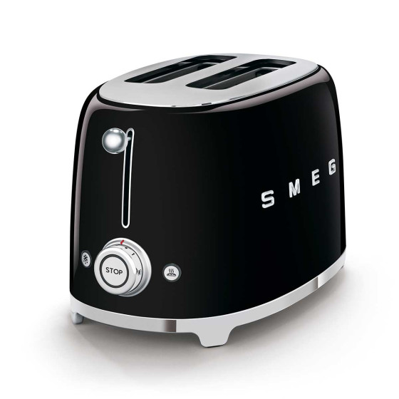 Grille-pain SMEG 2 Tranches Noir - TSF01BLEU