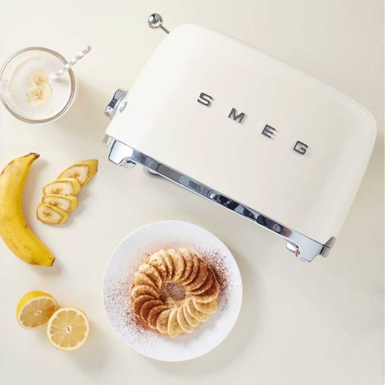 Grille-pain SMEG 2 Tranches Crème - TSF01CREU