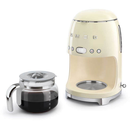Cafetière Filtre Programmable SMEG 1.4L Crème - DCF02CREU