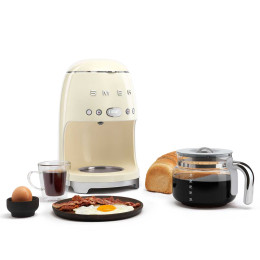 Cafetière Filtre Programmable SMEG 1.4L Crème - DCF02CREU