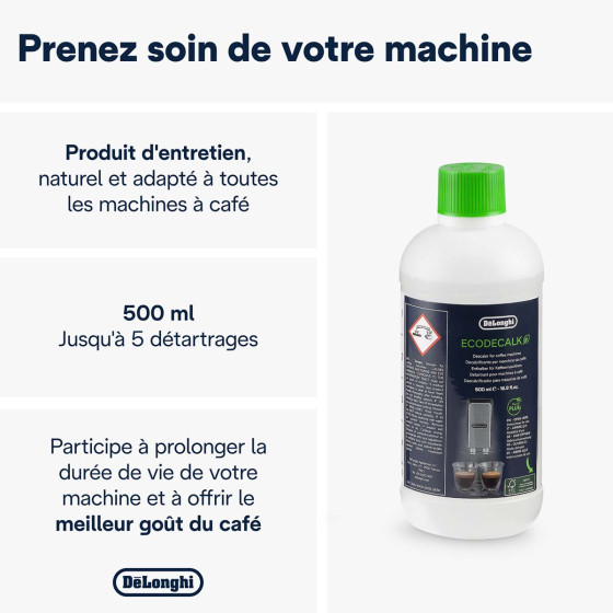 Kit entretien Delonghi pour 1 an DLSC328 - 4 Cartouches filtrantes DLSC002 + 1 Détartrant DLSC500