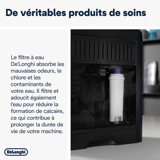 Kit entretien Delonghi pour 1 an DLSC328 - 4 Cartouches filtrantes DLSC002 + 1 Détartrant DLSC500