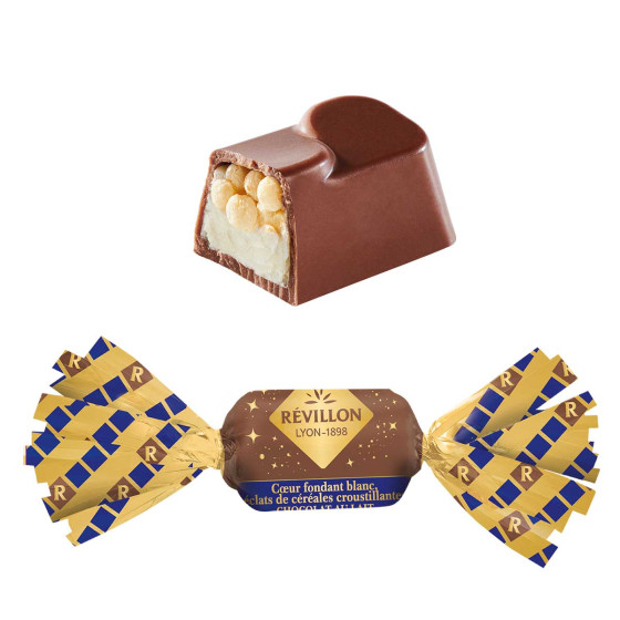 Carton de vrac Papillotes au Chocolat au lait et Céréales croustillantes - La papillote française Révillon - 4,1 Kg