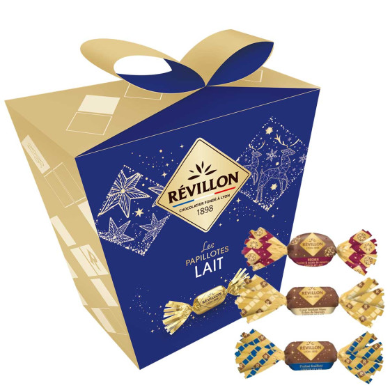 Pochette cadeaux de papillotes Révillon Chocolat au lait - 300 gr