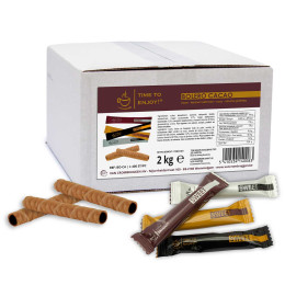 Cigarettes fourrées Chocolat Noisette Royal - carton de 400 biscuits emballés individuellement