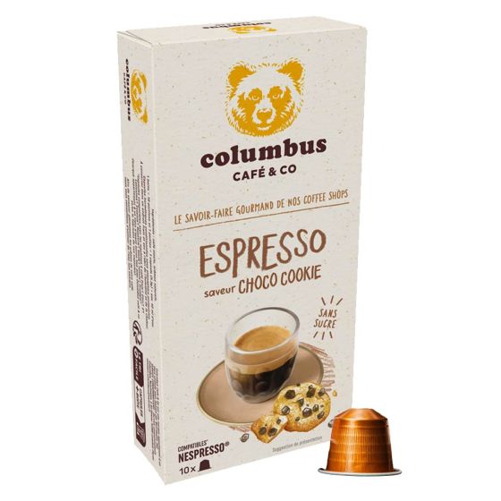 Capsule Nespresso Compatible Columbus Café Gourmand Chocolat Cookie - 10 capsules