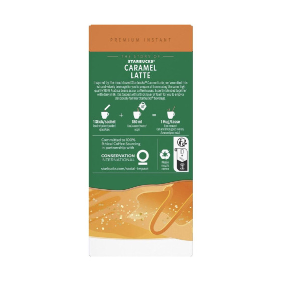 Cappuccino Starbucks Caramel Latte - 5 dosettes individuelles