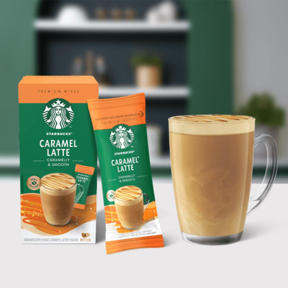 Cappuccino Starbucks Caramel Latte - 5 dosettes individuelles