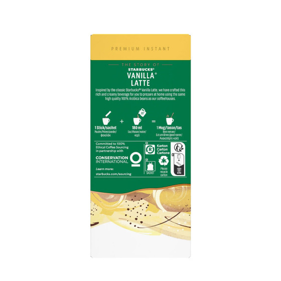 Cappuccino Starbucks Vanilla Latte - 5 dosettes individuelles