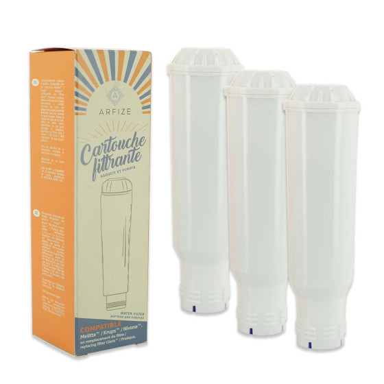 Filtre à Eau ARFIZE compatible KRUPS - 3 cartouches filtrantes