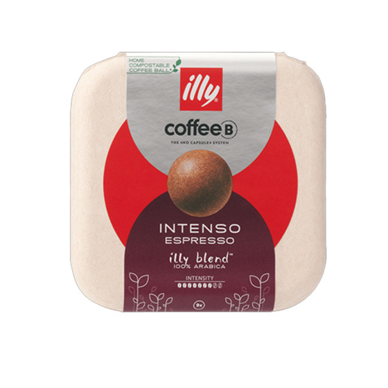Dosette de café CoffeeB illy Intenso Espresso - 9 boules de café