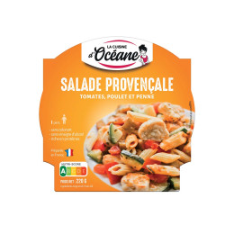 Salade Provencale Tomates Pâtes Poulet La cuisine D'Océane - 1 plat préparé + fourchette