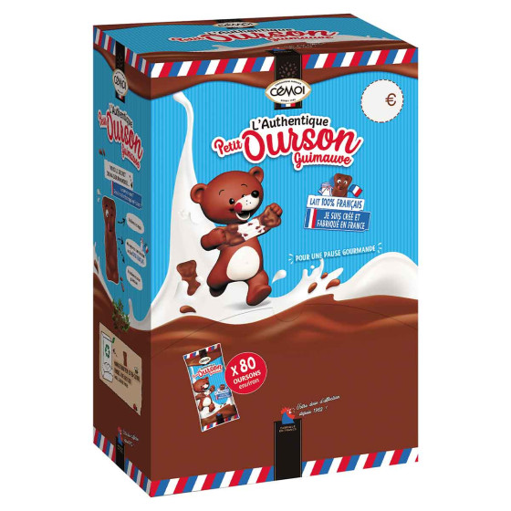80 Oursons à la Guimauve - Boîte distributrice - Cémoi - 920 gr