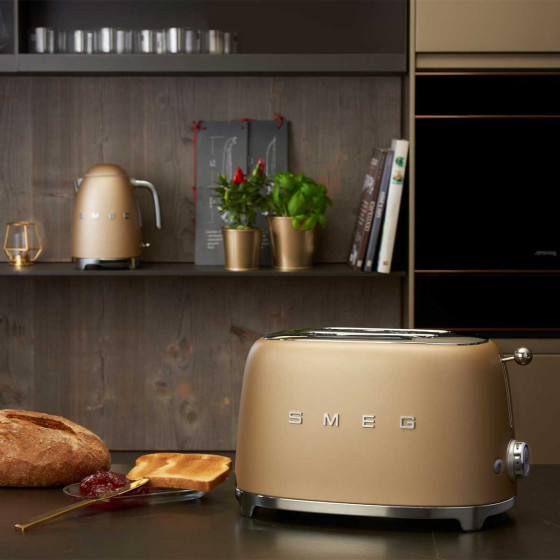 Grille-pain SMEG 2 Tranches Or mat - TSF01CHMEU