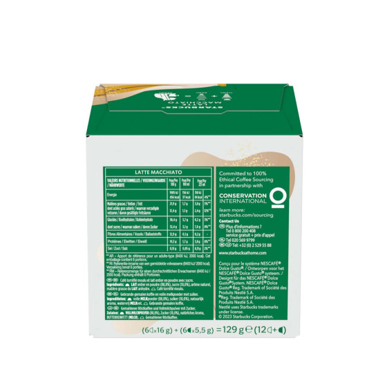 Capsule Starbucks ® by Dolce Gusto ® Latte Macchiato - 6 boissons