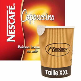 Gobelet Pré-dosé XXL en carton Nescafé Cappuccino - 10 boissons