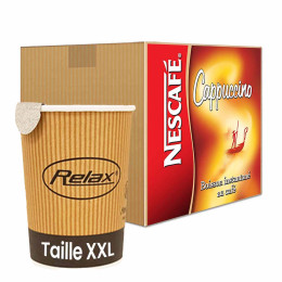 Gobelet Pré-dosé XXL en carton Nescafé Cappuccino - 120 boissons