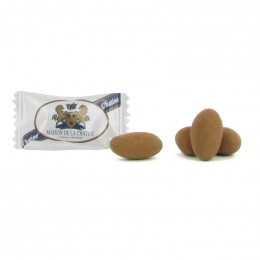 Chatine Cacao Amande torréfiée enrobée de chocolat au lait - Maison de la Chatine - Carton de 200 amandes