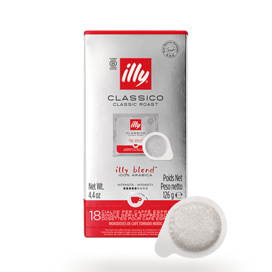 Dosette ESE illy Espresso Torréfaction Classique Rouge - 4 boites - 72 dosettes emballées individuellement