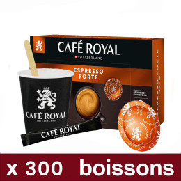 Capsule Nespresso Pro Compatible Café Royal Espresso Forte - Pack Pro - 300 boissons