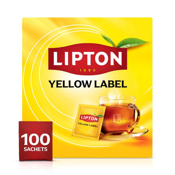 Coffret de Thé Noir Yellow Label Tea Lipton - 3 coffrets - 300 sachets