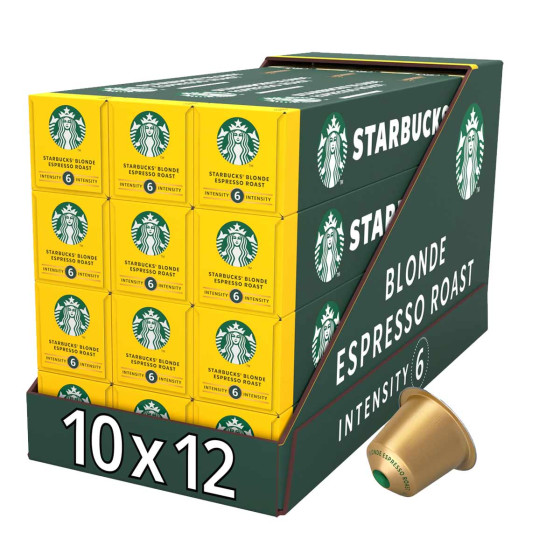 Capsule Starbucks ® by Nespresso ® Blonde Espresso Roast - 12 tubes - 120 capsules