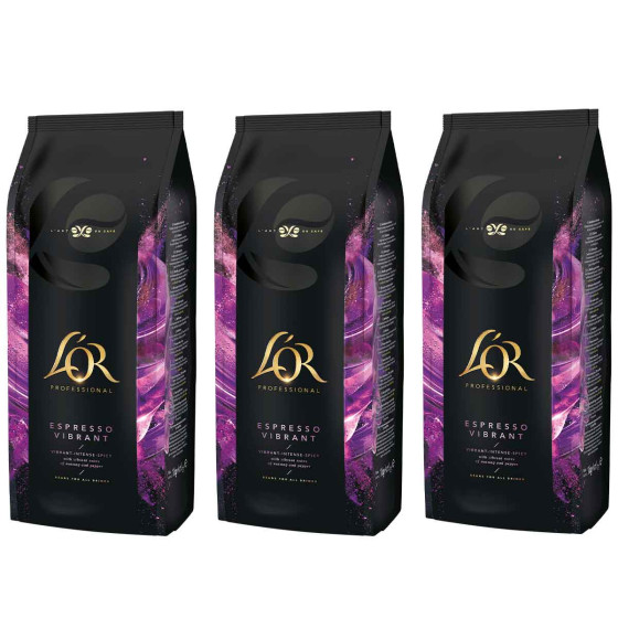 Café en Grains L'Or Professional Espresso Vibrant - 3 paquets - 3 Kg