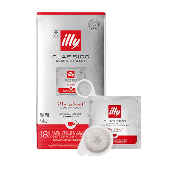 Dosette ESE illy Espresso Torréfaction Classique Rouge - 12 boites - 216 dosettes emballées individuellement