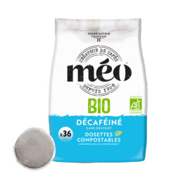 Dosette Senseo compatible Bio Cafés Méo Décafféiné – 36 dosettes