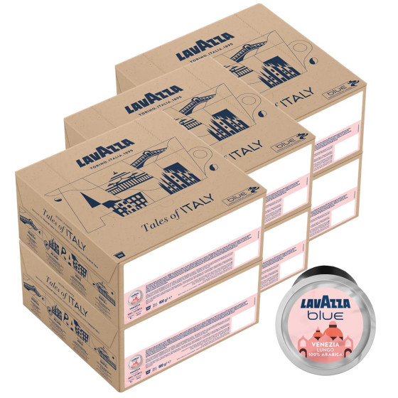 Capsule Lavazza BLUE Venezia Lungo 100% Arabica Tales of Italy - 6 boites - 600 Capsules