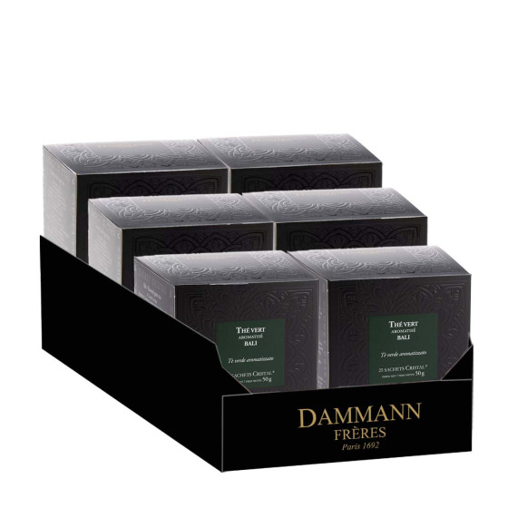 Thé Vert aromatisé Dammann Frères Bali - 6 boites - 150 sachets