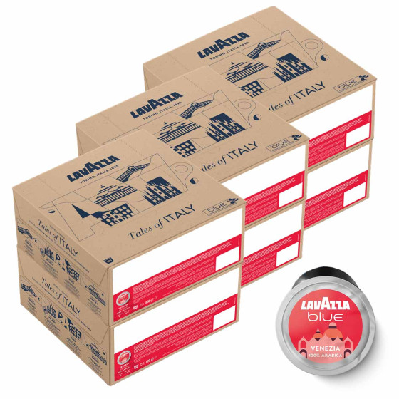 Capsule Lavazza BLUE Venezia Espresso 100% Arabica Tales of Italy - 6 boîtes - 600 capsules