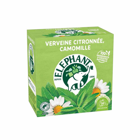 Infusion Éléphant Verveine Citronnée Camomille - 20 sachets pyramide