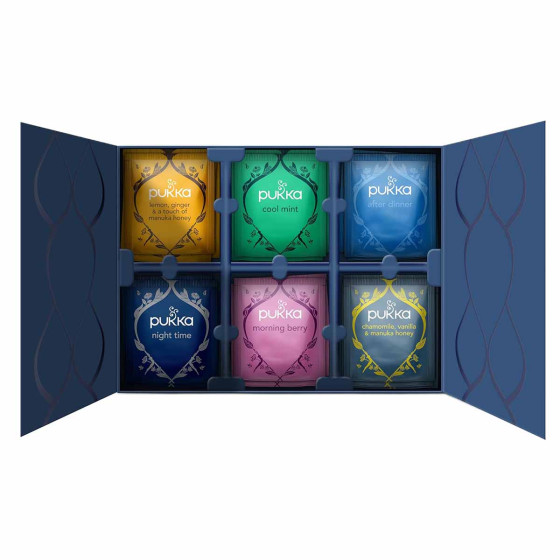 Écrin découverte Thés et Infusions Bio Pukka 6 variétés - 30 sachets