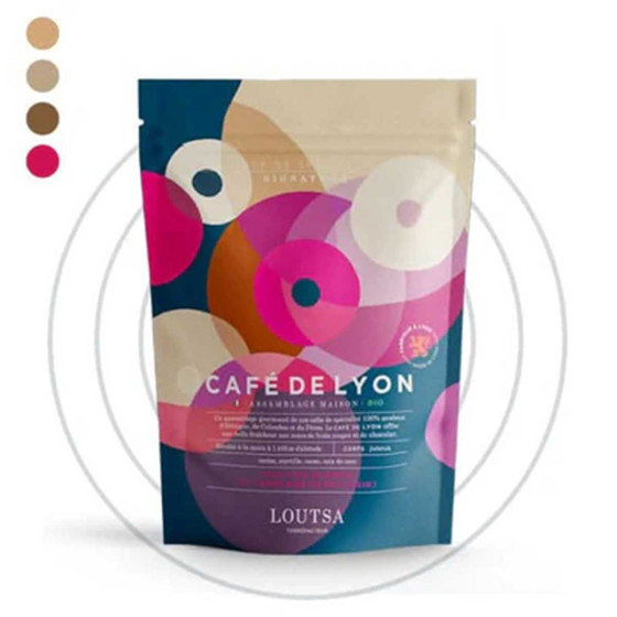Café de Spécialité en Grains Bio Loutsa Café de Lyon - 3 paquets - 750 gr
