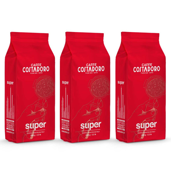 Café en Grains Costadoro Super Easy Coffee Deciso - 3 paquets - 3 Kg