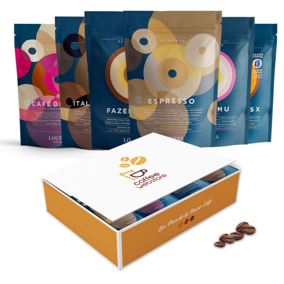 Coffret Découverte Café de Spécialité en Grains Bio Loutsa - 6 paquets