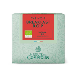 Thé Noir Bio Breakfast B.O.P La Route des Comptoirs - 40 sachets enveloppés
