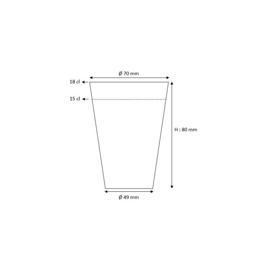Gobelet carton 15 cl (6oz) Blanc - 1000 gobelets