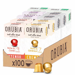 Assortiment Capsule Nespresso Compatible Café Orubia - 5 variétés - 100 capsules