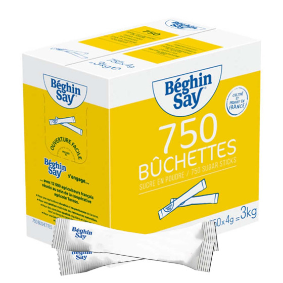 Sucre Blanc Béghin-Say - 750 bûchettes