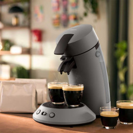 Machine à café Senseo Original Plus Booster d’arômes - Philips CSA210/51 Gris Cachemir